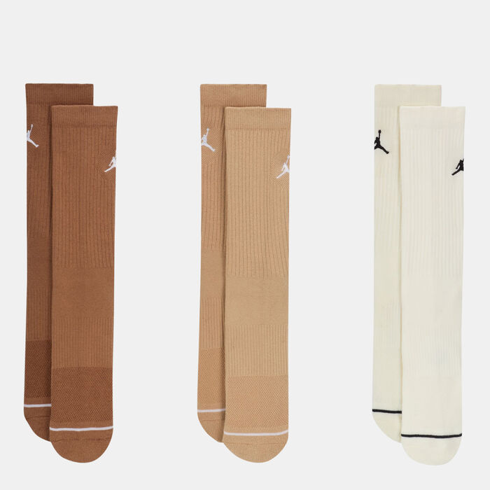 Jordan Everyday Crew Socks (3 Pairs) Brown Jordan Everyday Crew Socks (3 Pairs) Brown image number 0