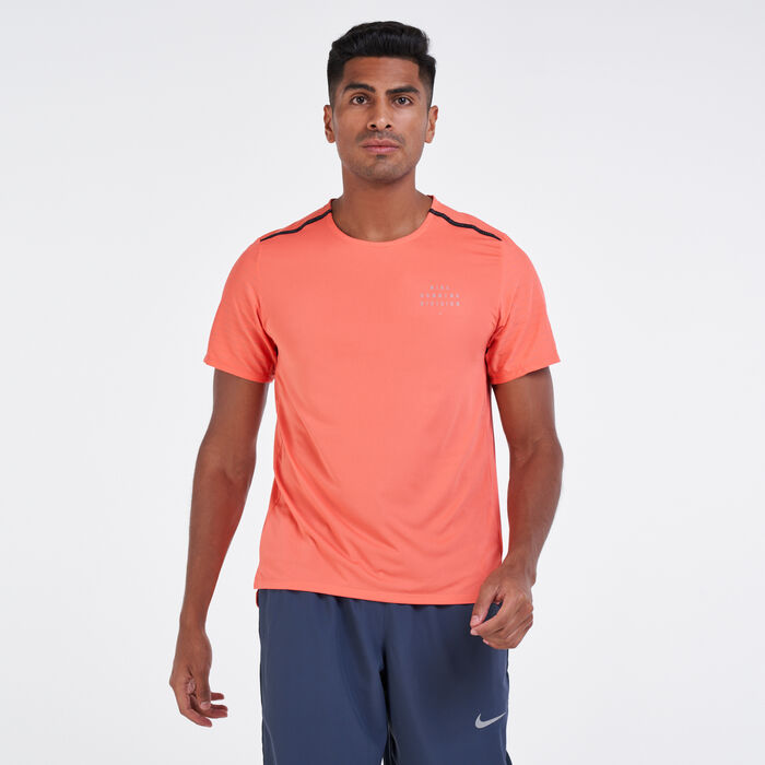 Nike Men's Rise 365 Run T-Shirt Orange Nike Men's Rise 365 Run T-Shirt Orange image number 0