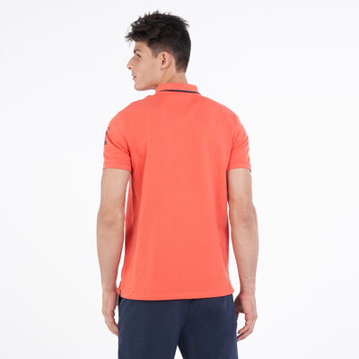 Timberland Men's MTR Sleeve Print Polo T-Shirt Red Timberland Men's MTR Sleeve Print Polo T-Shirt Red