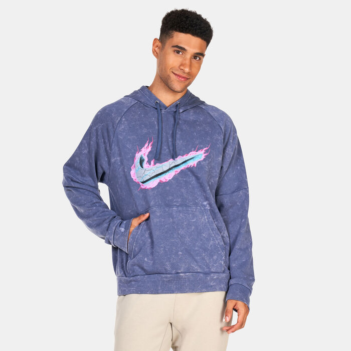 Nike Men's Dri-FIT Fleece Fitness Hoodie Purple Nike Men's Dri-FIT Fleece Fitness Hoodie Purple image number 0