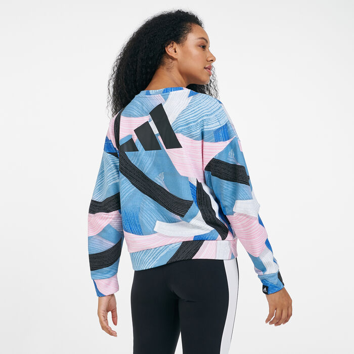 adidas Women's Sportswear Nini Sum Graphic Sweatshirt Multi adidas Women's Sportswear Nini Sum Graphic Sweatshirt Multi image number 1
