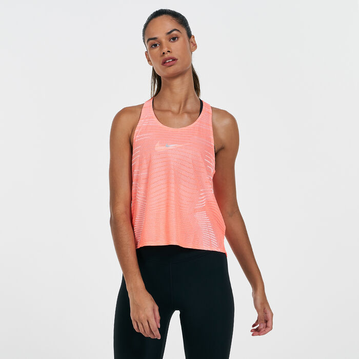 Nike Women's Pro CLN Tank Top Orange Nike Women's Pro CLN Tank Top Orange image number 0