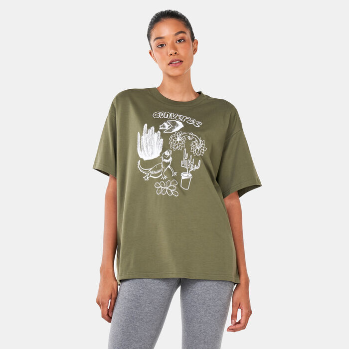 Converse Men's Desert Neighbours T-Shirt Green image number 0