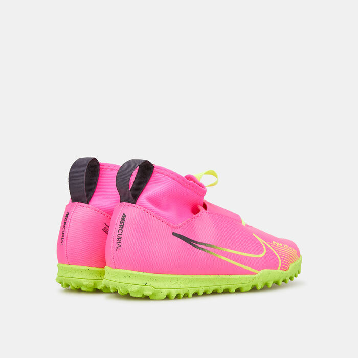 Nike Kids' Mercurial Superfly 9 Academy Turf Ground Football Shoes Pink image number 2