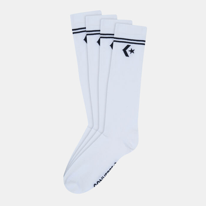 Converse Star Chevron Double Stripe Crew Socks (2 Pack) White Converse Star Chevron Double Stripe Crew Socks (2 Pack) White image number 0