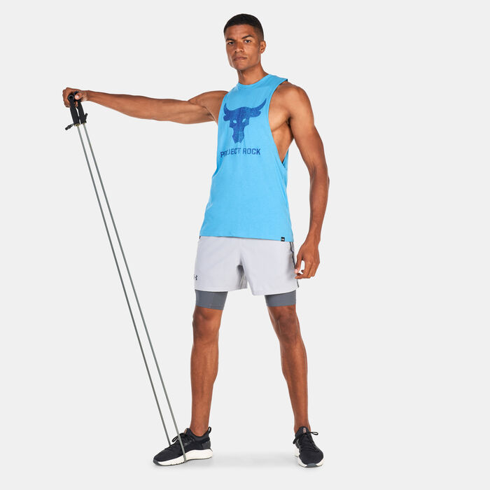 Under Armour Men's Project Rock Brahma Bull Tank Top Blue Under Armour Men's Project Rock Brahma Bull Tank Top Blue image number 2