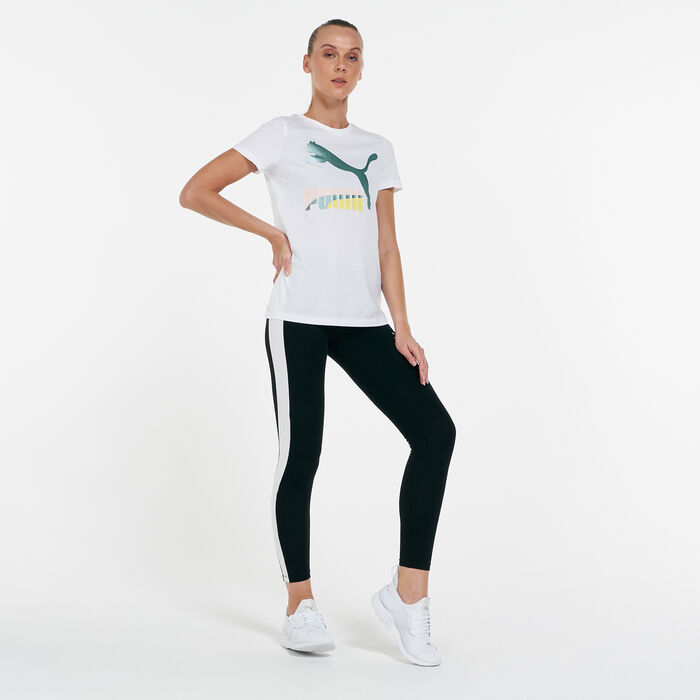 PUMA Women's Classics Logo T-Shirt White image number 2