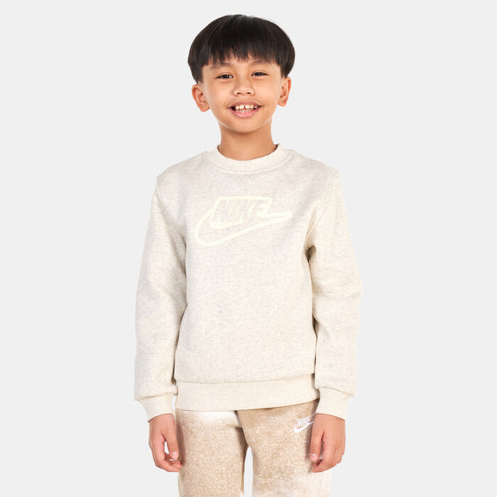 Nike Kids' Sportswear Club+ Crewneck Create Sweatshirt Ivory Nike Kids' Sportswear Club+ Crewneck Create Sweatshirt Ivory image number 0