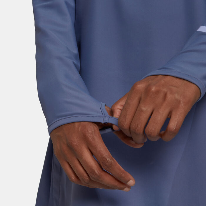 adidas Women's 3-Stripes Swimming Top Blue image number 8