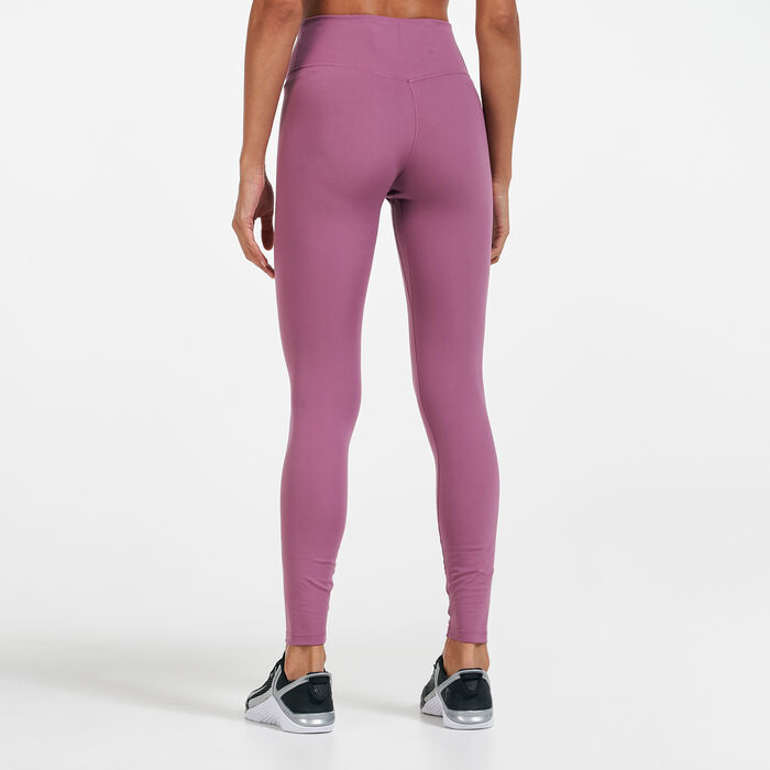 Nike Women's One Dri-FIT Training Leggings Pink Nike Women's One Dri-FIT Training Leggings Pink image number 1