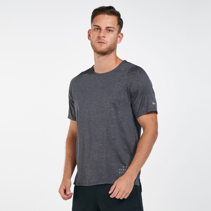 Nike Men's Run Division Rise 365 T-Shirt Grey image number 0