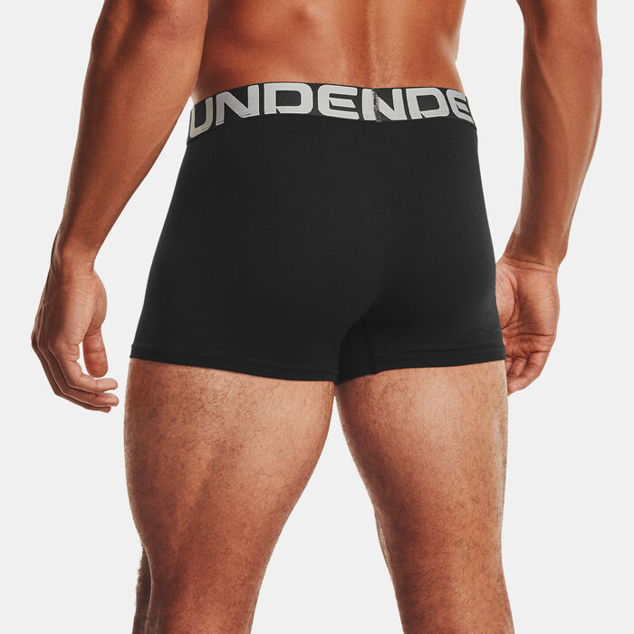 Under Armour Men's UA Charged Cotton 3-in 1 Briefs (3 Pack) Black image number 1