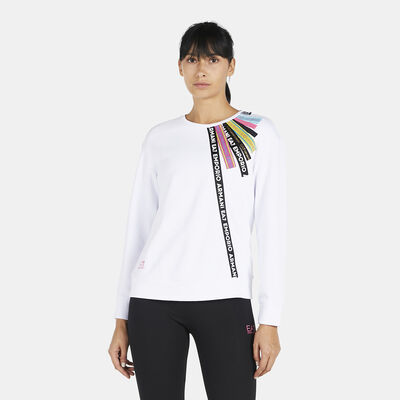 EA7 Emporio Armani Women's Logo Sweashirt White EA7 Emporio Armani Women's Logo Sweashirt White