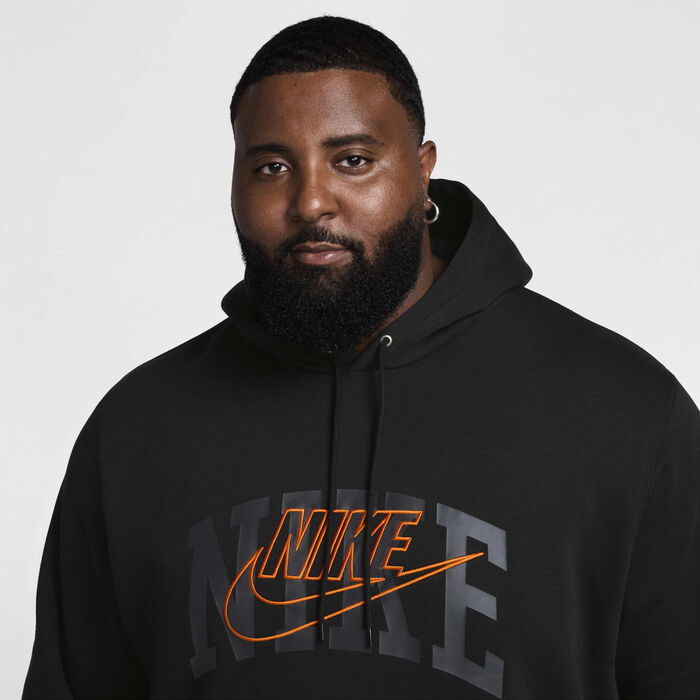 Nike Men's Club Fleece Pullover Hoodie Black Nike Men's Club Fleece Pullover Hoodie Black image number 8