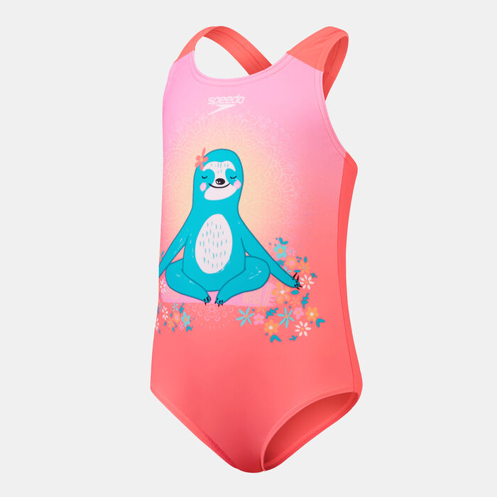 Speedo Kids' Digital Printed Swimsuit Pink image number 0
