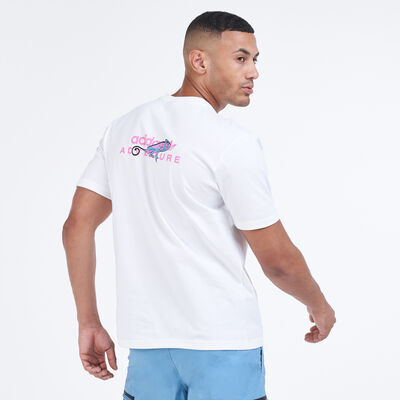 adidas Originals Men's Adventure Pocket Logo T-Shirt White