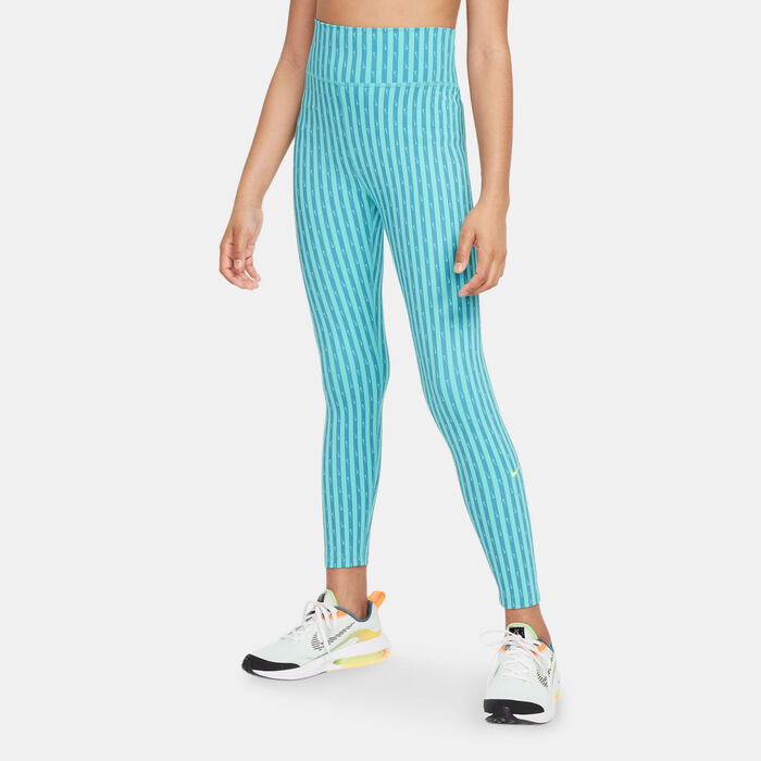 Nike Kids' One Dri-FIT Leggings (Older Kids) Blue Nike Kids' One Dri-FIT Leggings (Older Kids) Blue image number 0
