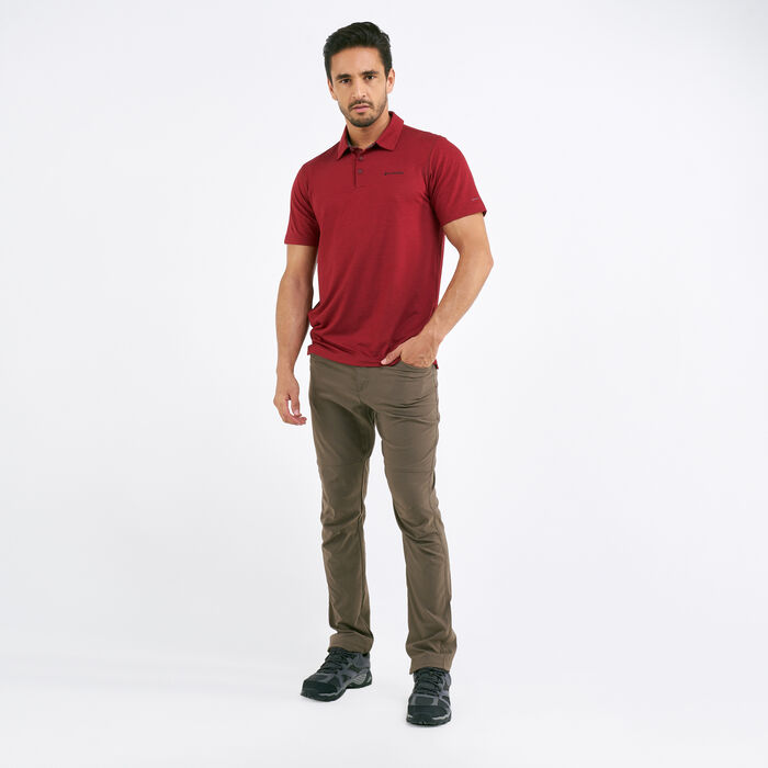Columbia Men's Tech Trail™ Polo T-Shirt Red Columbia Men's Tech Trail™ Polo T-Shirt Red image number 2