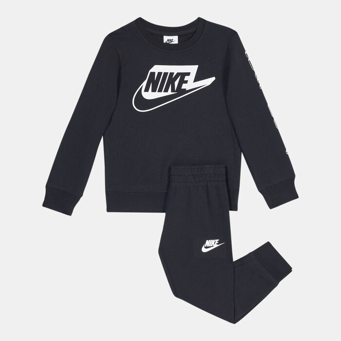 Nike Kids' Sportswear Club Fleece Sweatshirt and Sweatpants Set Black Nike Kids' Sportswear Club Fleece Sweatshirt and Sweatpants Set Black image number 0