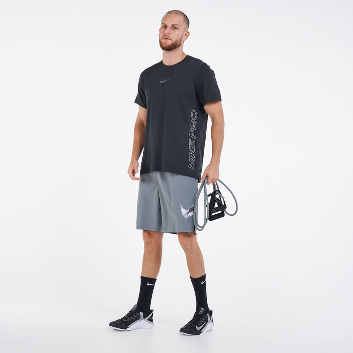 Nike Men's Dri-FIT Camo Training Shorts Grey image number 2