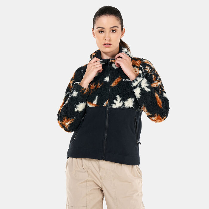 Columbia Women's Winter Pass™ Sherpa Hooded Full Zip Jacket Black Columbia Women's Winter Pass™ Sherpa Hooded Full Zip Jacket Black image number 0