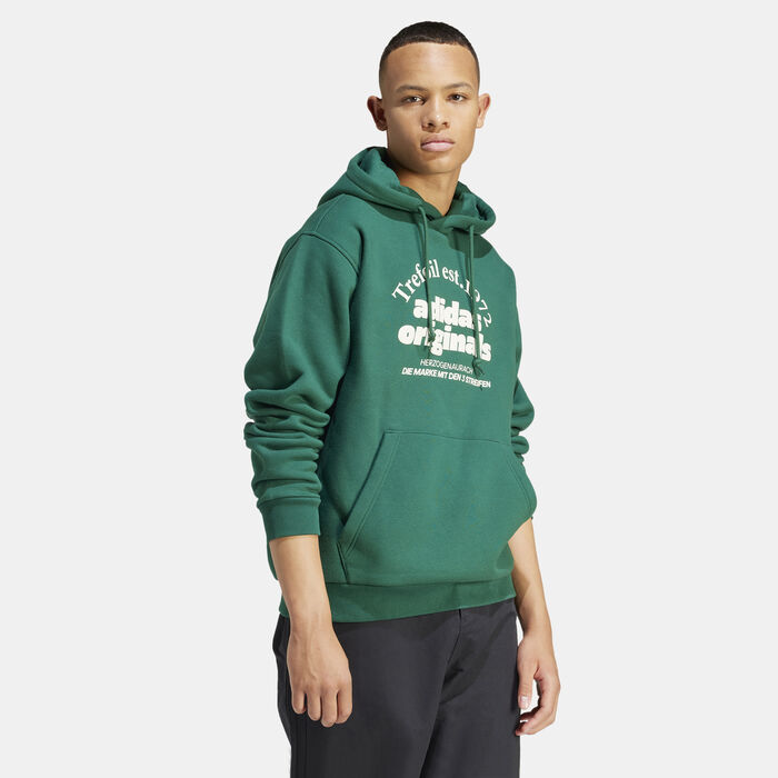 adidas Originals Men's Graphic Hoodie Green adidas Originals Men's Graphic Hoodie Green image number 2