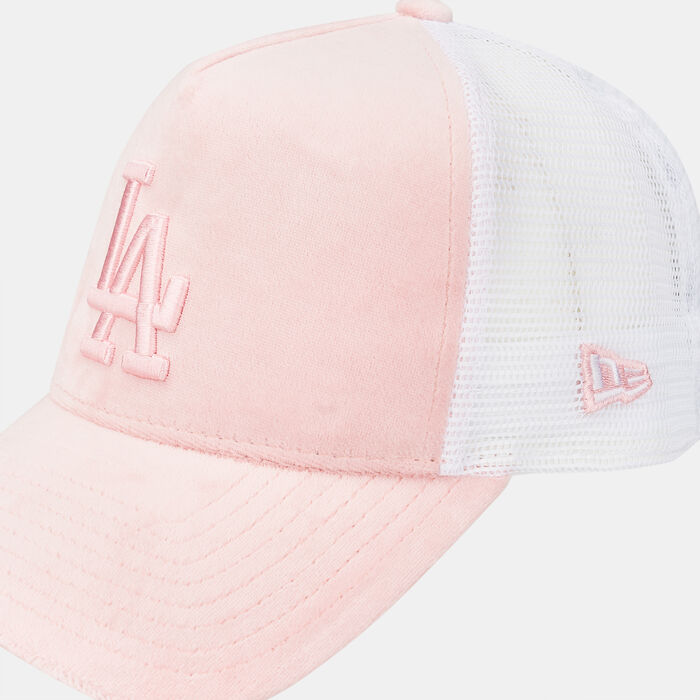 New Era Women's MLB Los Angeles Dodgers A-Frame Trucker Cap Pink New Era Women's MLB Los Angeles Dodgers A-Frame Trucker Cap Pink image number 2