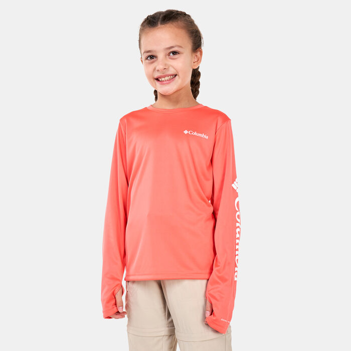 Columbia Kids' Fork Stream™ Long Sleeve T-Shirt Red image number 0