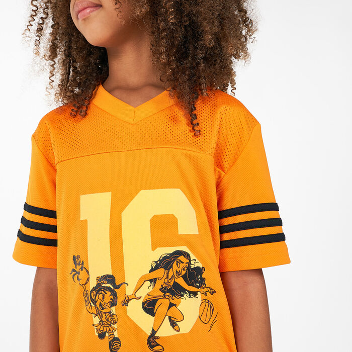 adidas Kids' Disney Comfy Princesses Dress Orange adidas Kids' Disney Comfy Princesses Dress Orange image number 3