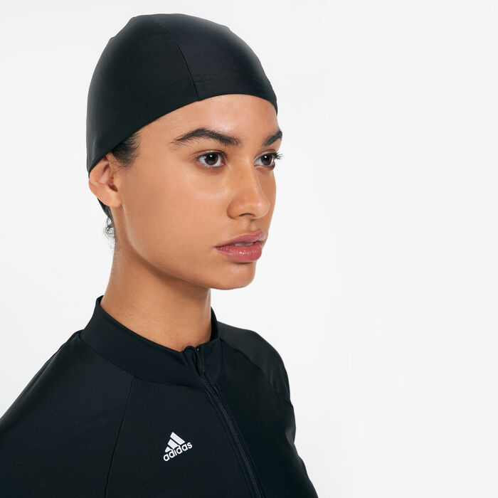adidas Women's 3-Stripes Swimming Hijab Black adidas Women's 3-Stripes Swimming Hijab Black image number 3