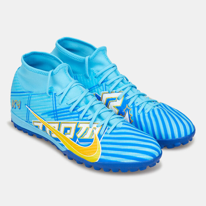 Nike Men's Mercurial Zoom Superfly 9 Academy KM Turf Ground Football Shoe Blue Nike Men's Mercurial Zoom Superfly 9 Academy KM Turf Ground Football Shoe Blue image number 1