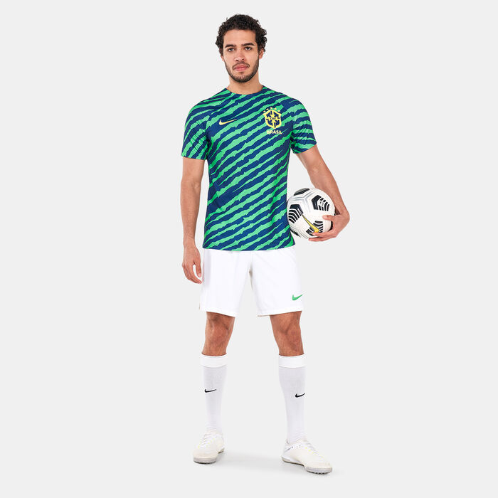 Nike Men's Brazil Dri-FIT Pre-Match Soccer Top Green image number 2