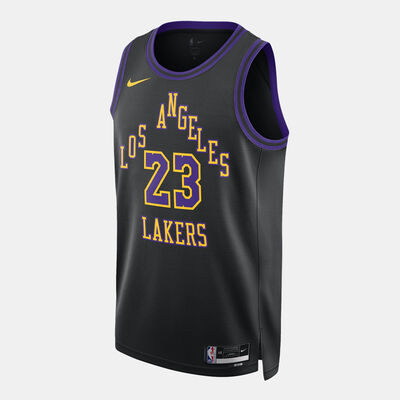 Nike Men's NBA Los Angeles Lakers LeBron James City Edition Dri-FIT Swingman Basketball Jersey - 2023/24 Black