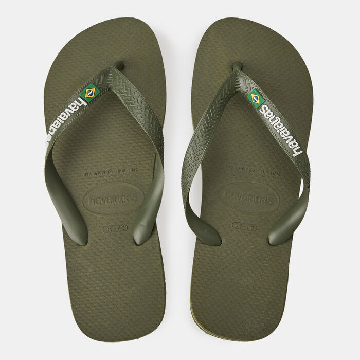 Havaianas Brasil Logo Flip Flops Green image number 0