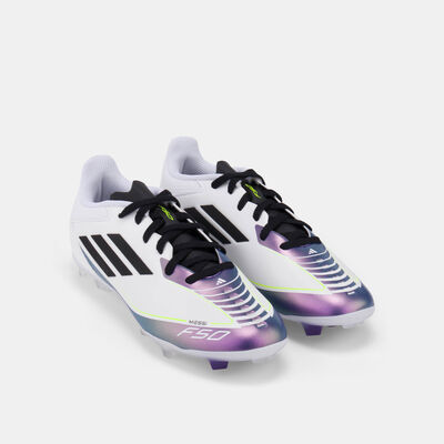 adidas Kids' F50 League Messi Multi-Ground Football Shoes White