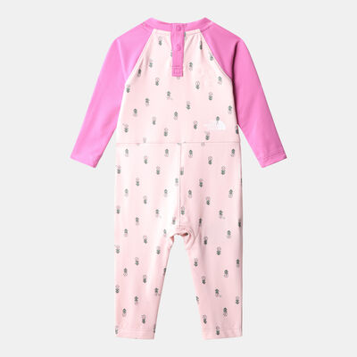 The North Face Kids' Amphibious Sun One-Piece Bodysuit Pink