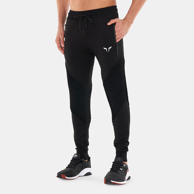 SQUATWOLF Men's Statement Ribbed Joggers Black SQUATWOLF Men's Statement Ribbed Joggers Black