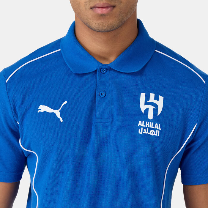 PUMA Men's Al Hilal Casuals Polo Shirt Blue PUMA Men's Al Hilal Casuals Polo Shirt Blue image number 3