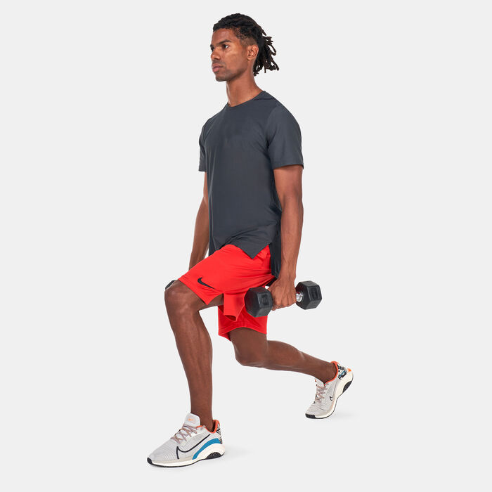 Nike Men's Dri-FIT Knit Training Shorts Red image number 2