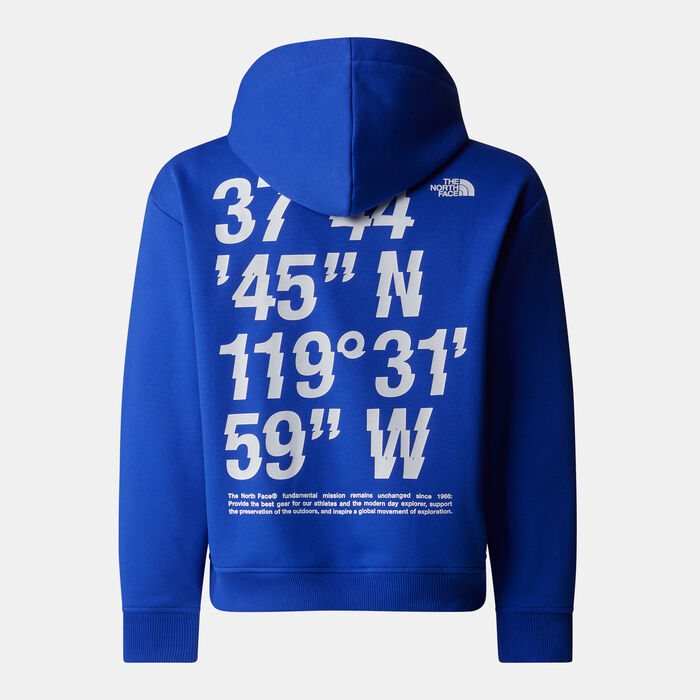 The North Face Kids' Coordinates Graphic Hoodie Blue image number 1