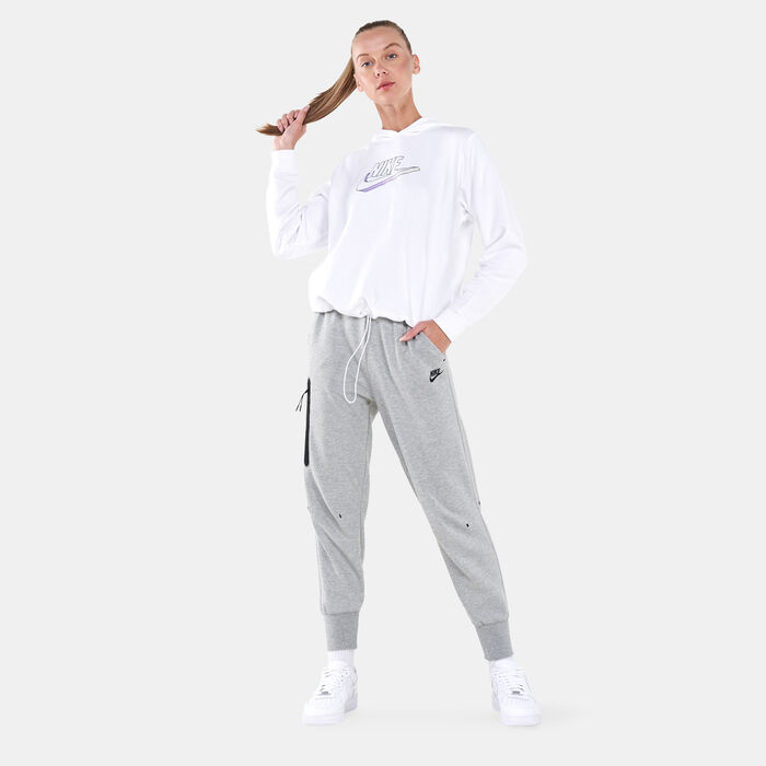 Nike Women's Sportswear Fleece Hoodie White Nike Women's Sportswear Fleece Hoodie White image number 2