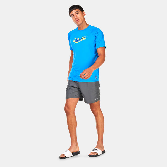 Nike Swim Men's Rashguard Blue Nike Swim Men's Rashguard Blue image number 2