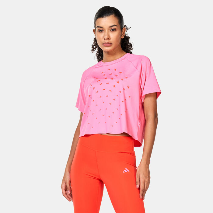 adidas Women's BrandLove T-Shirt Pink image number 0