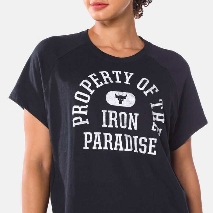 Under Armour Women's UA Project Rock T-Shirt Black Under Armour Women's UA Project Rock T-Shirt Black image number 3