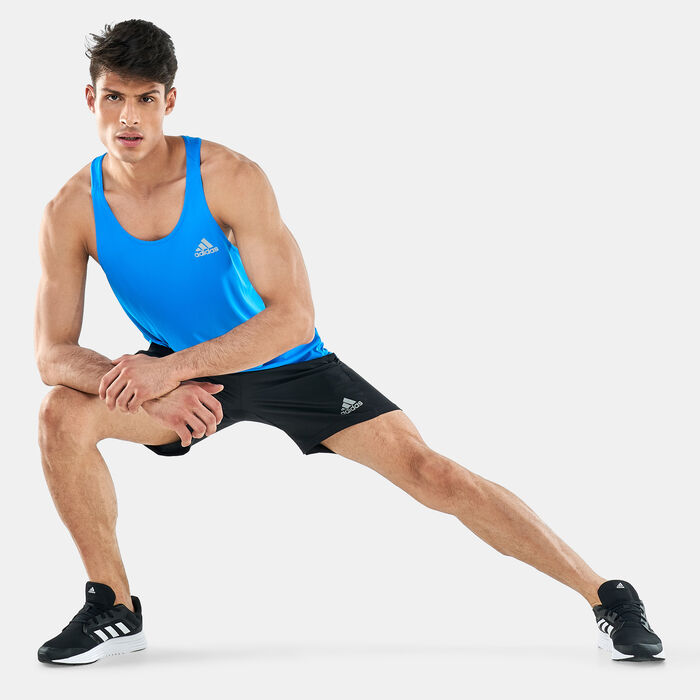 adidas Men's Own The Run SGL Tank Top Blue adidas Men's Own The Run SGL Tank Top Blue image number 2