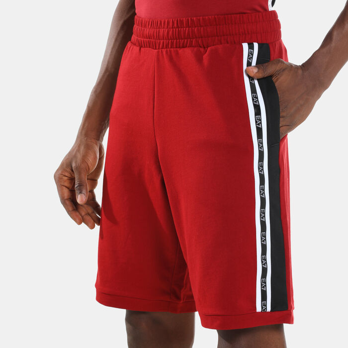 EA7 Emporio Armani Men's Train Logo Series Side Tape Shorts Red image number 3