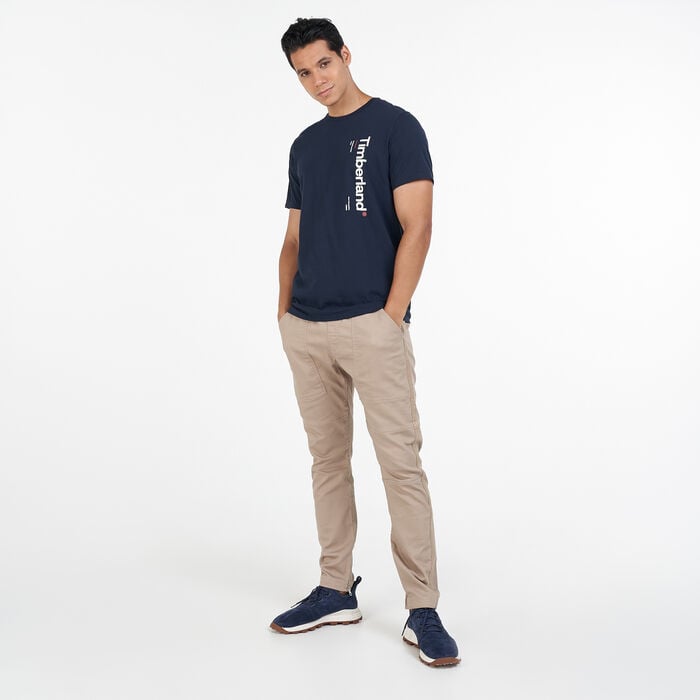 Timberland Men's Kennebec River Logo Carrier T-Shirt Blue Timberland Men's Kennebec River Logo Carrier T-Shirt Blue image number 2
