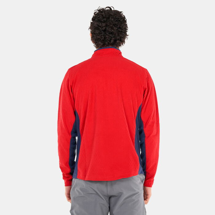 Columbia Men's Overlook Pass™ 1/2 Zip Sweatshirt Red Columbia Men's Overlook Pass™ 1/2 Zip Sweatshirt Red image number 1