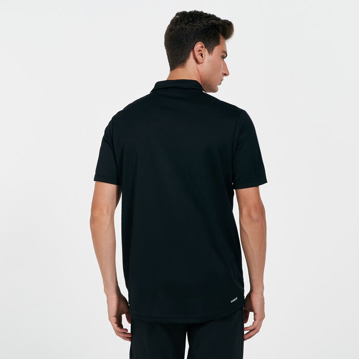 adidas Men's 3-Stripes Polo T-Shirt Black adidas Men's 3-Stripes Polo T-Shirt Black image number 1