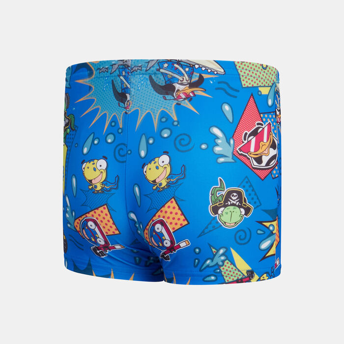 Speedo Kids' Learn To Swim All Over Swimming Shorts Blue image number 1